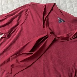 EUC Brooks Brothers blouse w/ silk tie, sz L